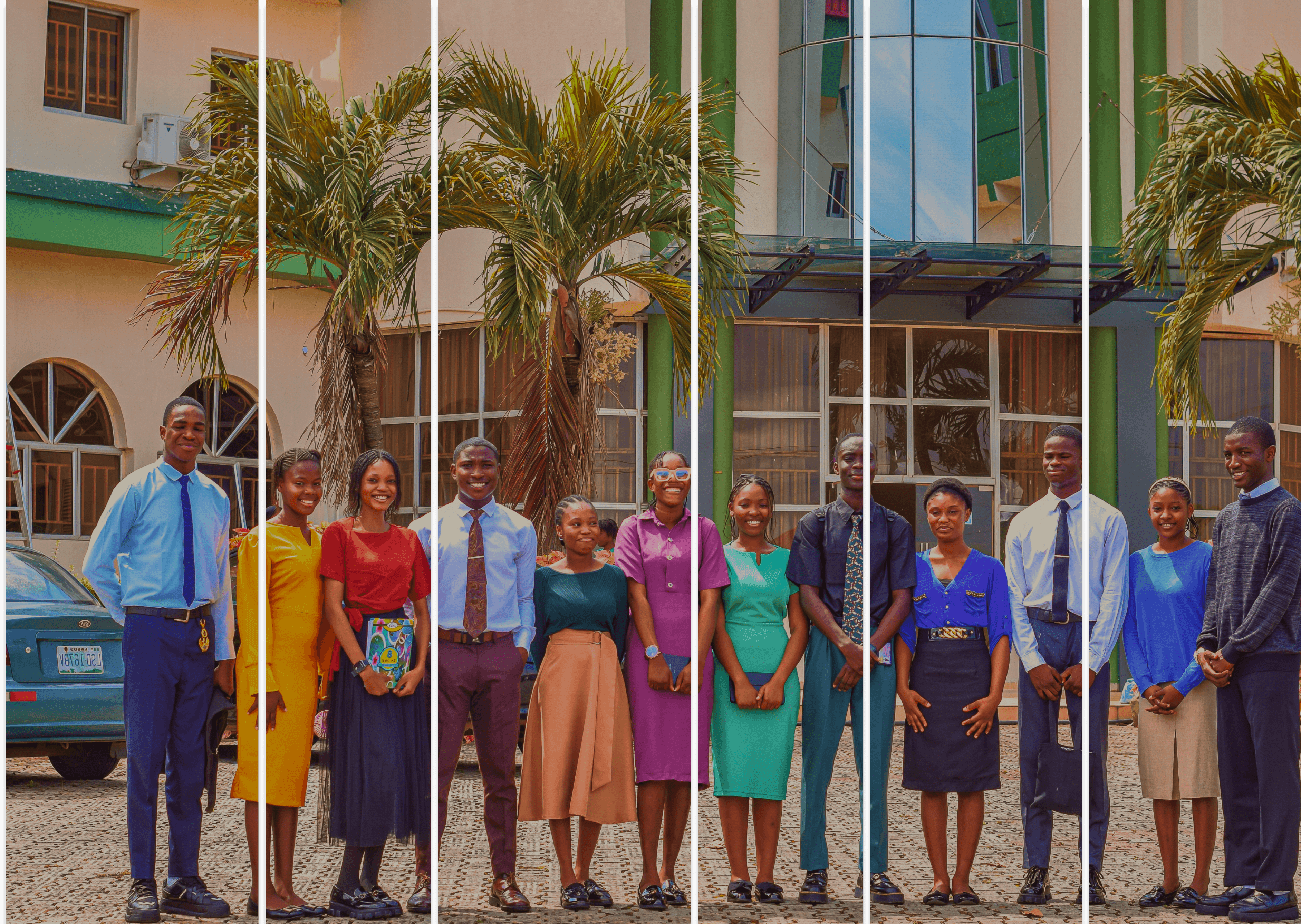 Mountain Top University Students at the Administrative Building