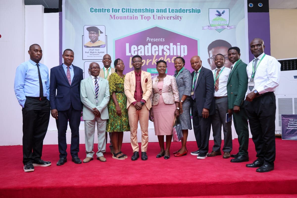 MOUNTAIN TOP UNIVERSITY’S CENTRE FOR CITIZENSHIP AND LEADERSHIP HOLDS MAIDEN WORKSHOP ON RESPONSIBLE LEADERSHIP