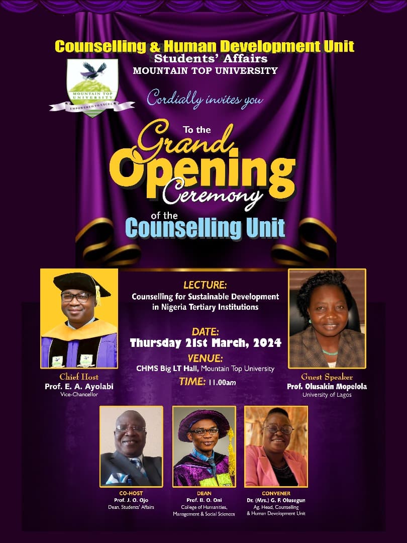 Grand Opening Ceremony of the Counselling Unit